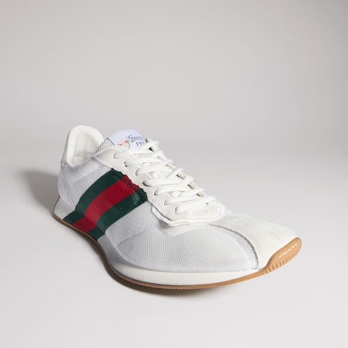 Men's Gucci Tempo sneaker - white mesh and suede