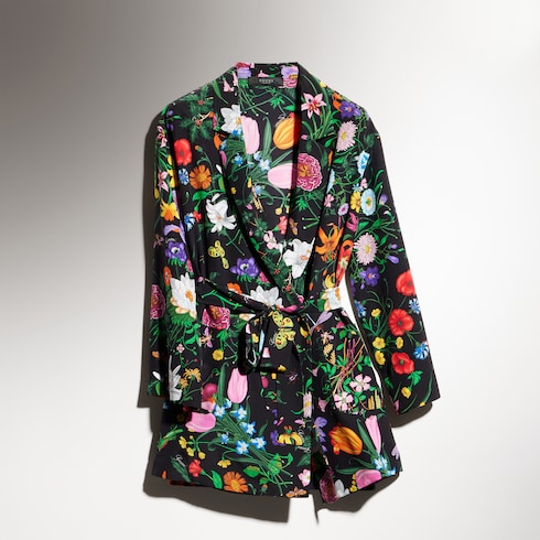Printed silk shirt - multicolor