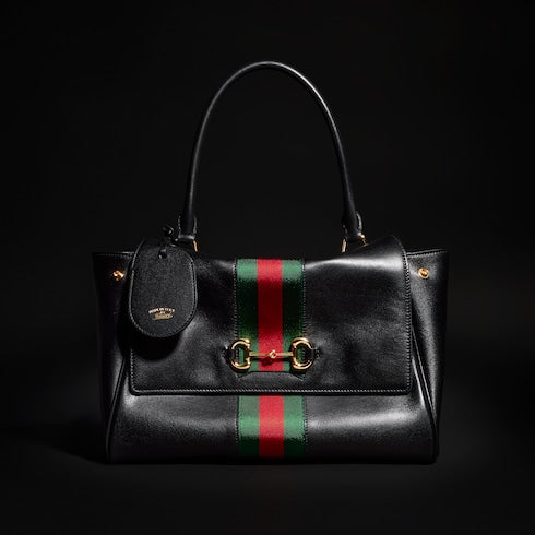 Paparazzo medium top handle bag - black leather