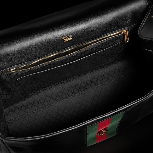Paparazzo large top handle bag - black leather
