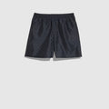 Printed polyester poplin swim shorts - black