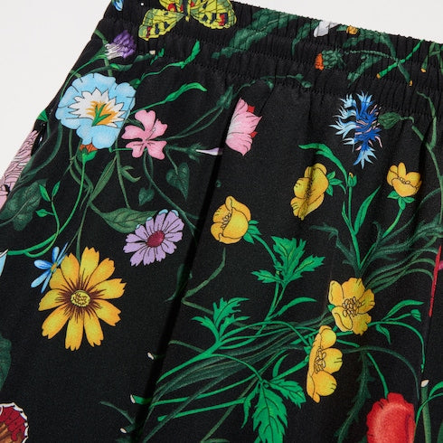 Printed silk leisure pants - multicolor