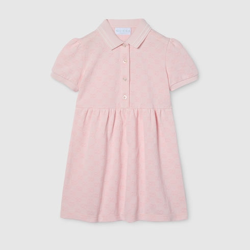 Children's GG cotton dress - light pink