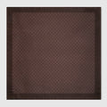 GG silk twill jacquard carré - brown