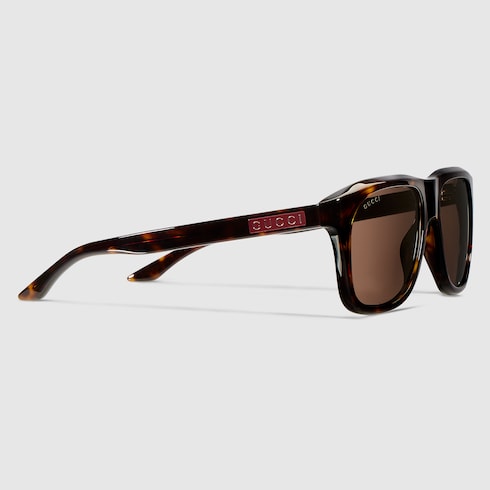 Square frame sunglasses - dark brown tortoiseshell