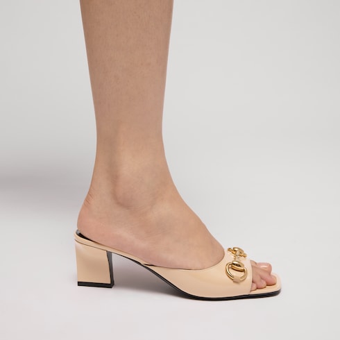 Women's Signora slide sandal - beige leather