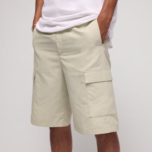 Lightweight cotton nylon twill pants - beige