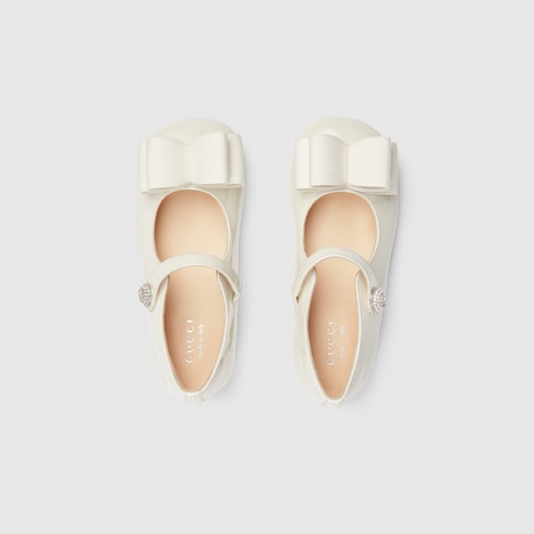 Toddler ballet flats - white patent leather