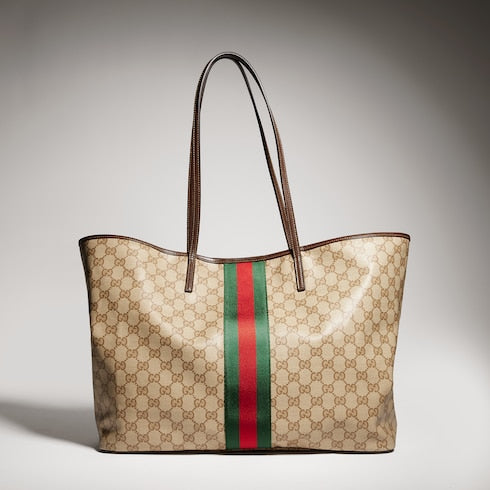 Gucci Tribeca large tote bag - sand and brown GG canvas