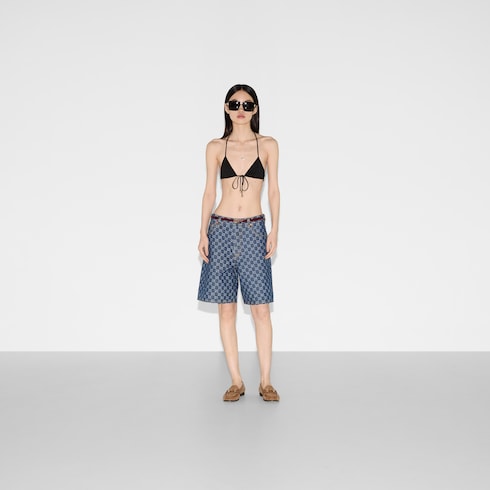Sparkling jersey bikini - black