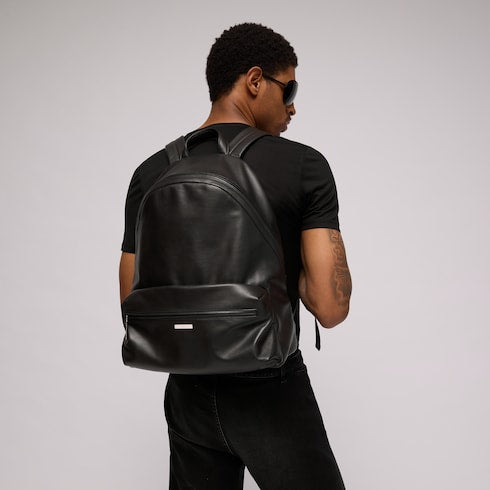 Gucci Tag large backpack - black leather