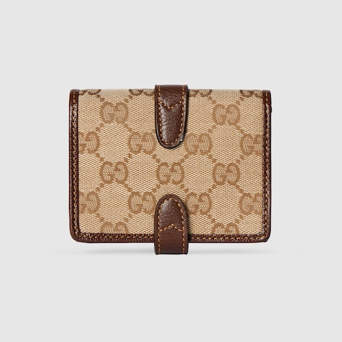 Gucci Jackie medium wallet - sand and brown GG canvas