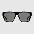 Geometric-frame sunglasses - black