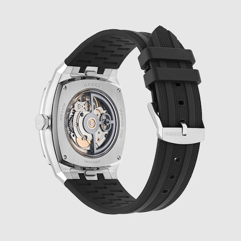 GUCCI 25H rubber strap, 40mm - black rubber
