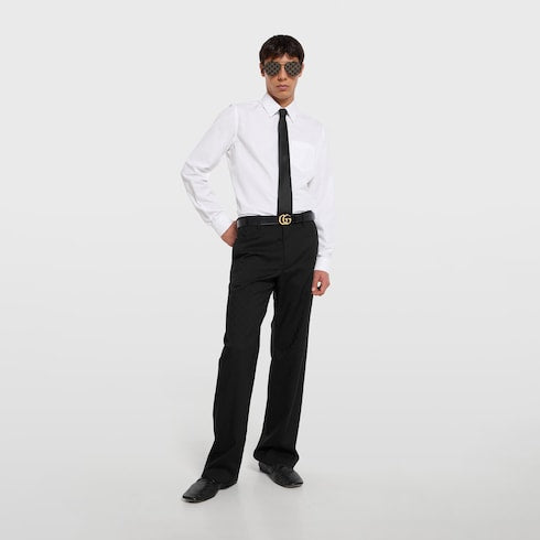 GG cotton poplin shirt - white