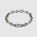 Gucci Interlocking chain bracelet - sterling silver