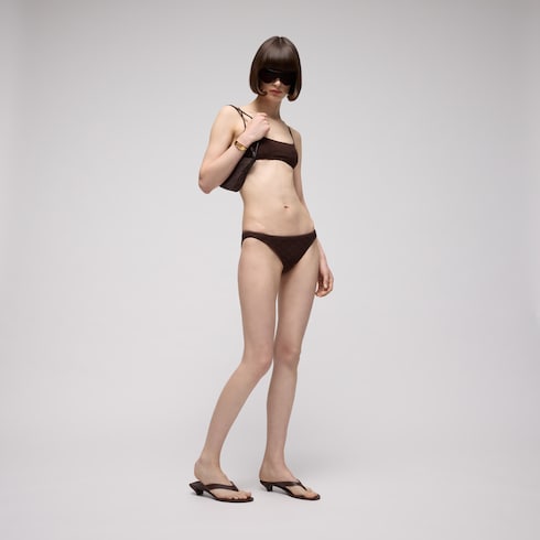 Women's Vittoria thong - brown rubber