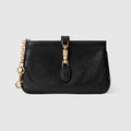 Gucci Jackie zip key pouch - black leather