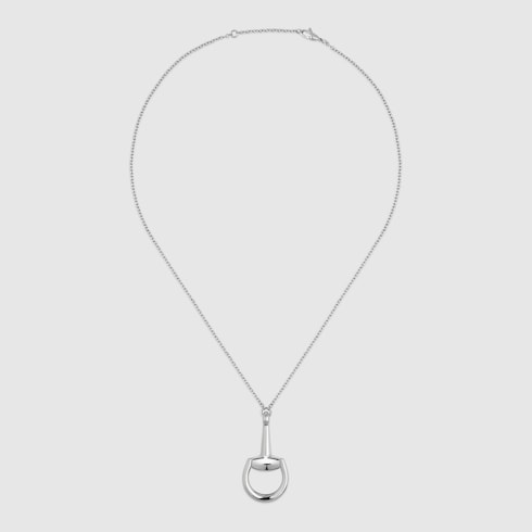 Gucci Horsebit diamond 18k pendant necklace - 18k white gold