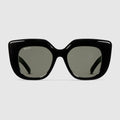 Square frame sunglasses - black