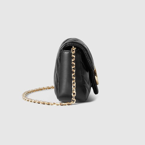 GG Marmont mini shoulder bag - black leather