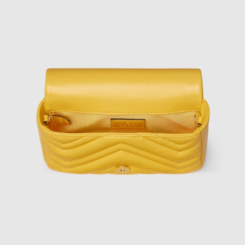 GG Marmont mini shoulder bag - yellow leather