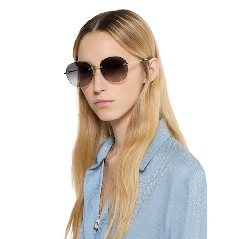 Specialized fit frameless sunglasses - gold