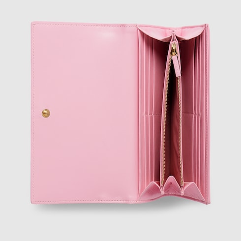 GG Marmont continental wallet - light pink leather