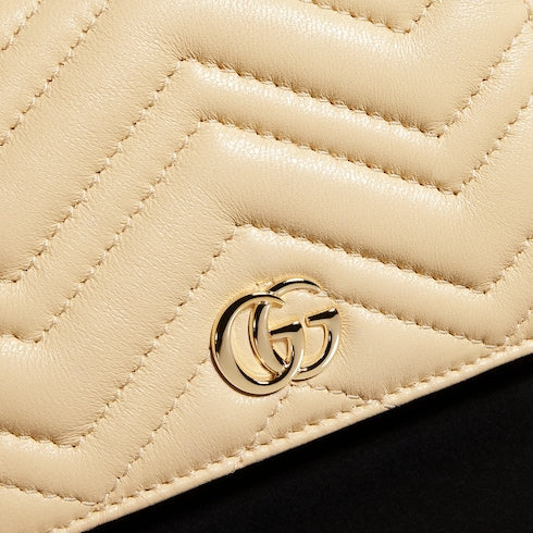 GG Marmont small wallet - light yellow leather