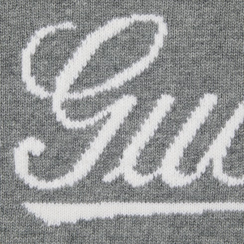 Wool sweater with Gucci intarsia - grey