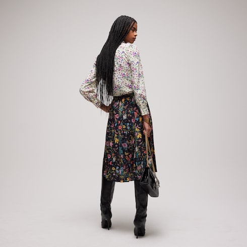 Printed silk shirt - multicolor