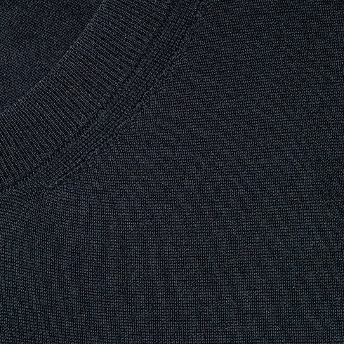 Extra fine cashmere silk top - navy