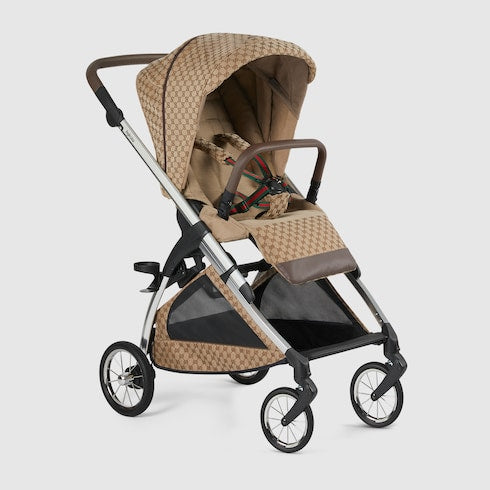 Gucci Bassinet-Stroller combo - beige and ebony GG canvas