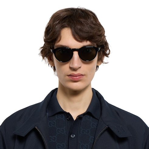 Round frame sunglasses - black