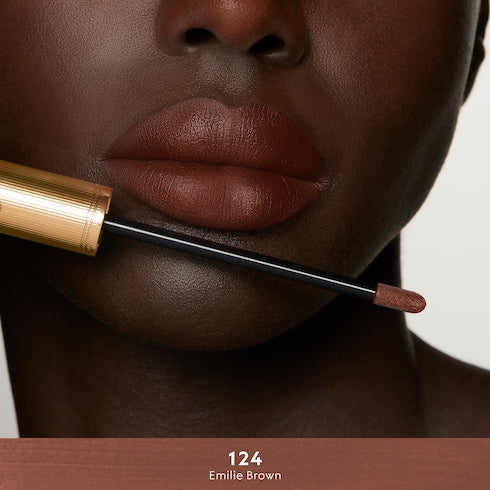124 Emilie Brown, Rouge à Lèvres Liquide Mat Lipstick - 124 Emilie Brown
