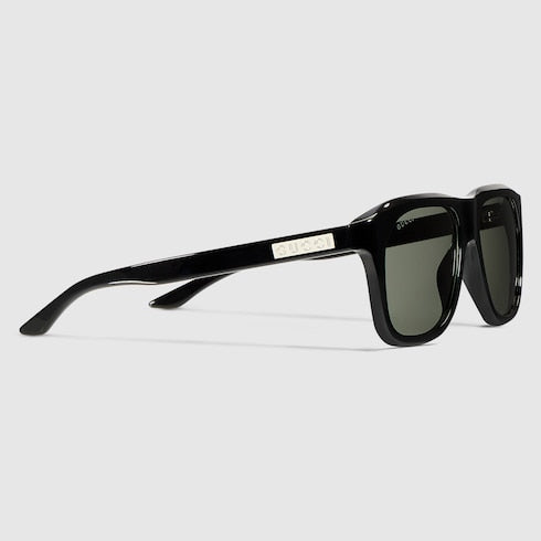 Square frame sunglasses - black