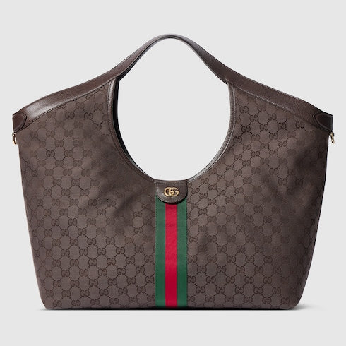 Gucci Giglio large tote bag - dark brown GG canvas