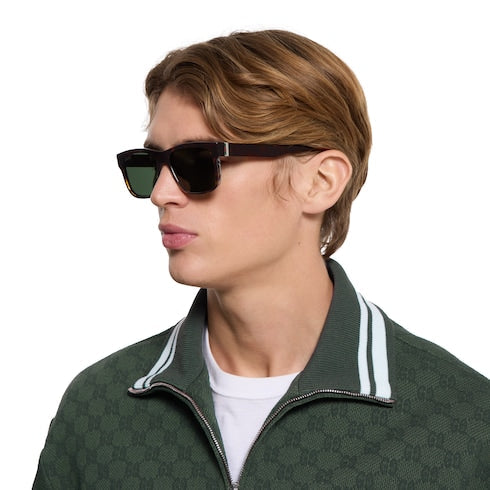 Rectangular frame sunglasses - dark brown tortoiseshell