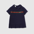Baby cotton dress with Web - dark blue