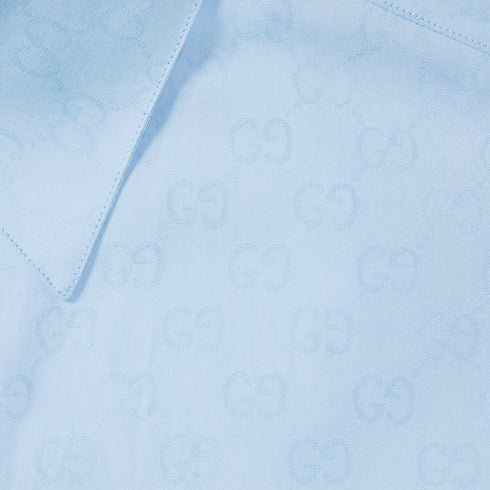 GG cotton poplin shirt - light blue