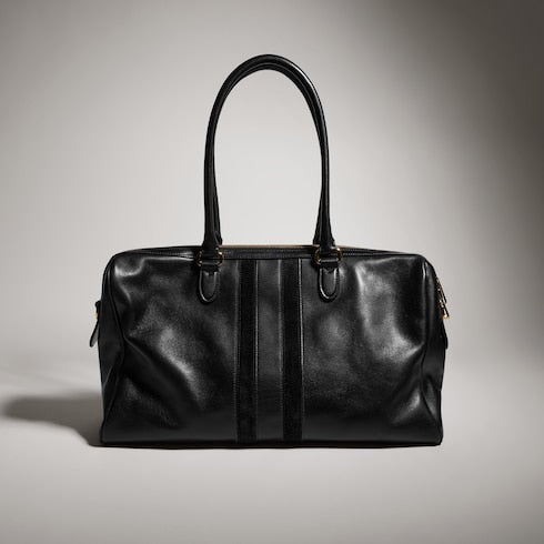 Borsetto large boston bag - black leather