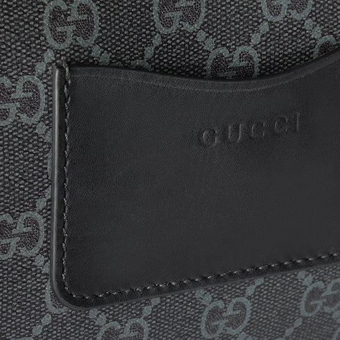 GG Emblem small crossbody bag - black fabric