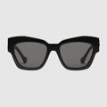 Cat-eye frame sunglasses - black acetate