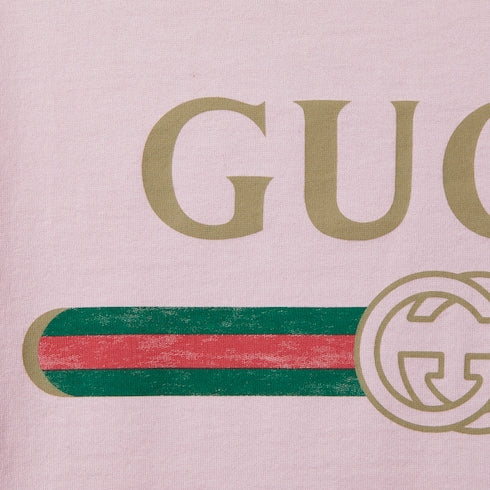Cotton jersey T-shirt with print - light pink