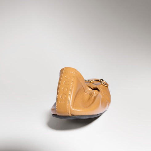 Women's Prima ballet flat - medium brown leather