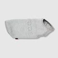 Embossed cotton pet sweatshirt - light grey