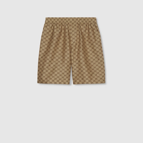 GG Supreme linen shorts - beige and ebony