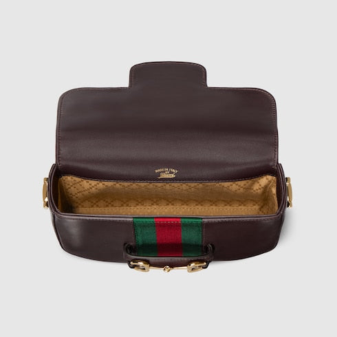 Gucci Horsebit 1955 small shoulder bag - dark brown leather
