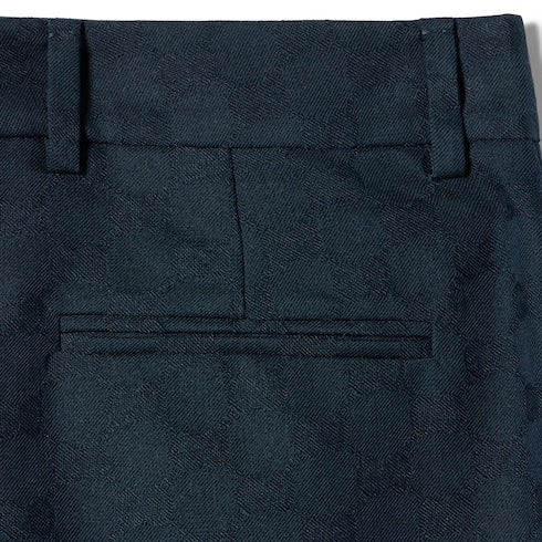 GG cotton gabardine pants - blue