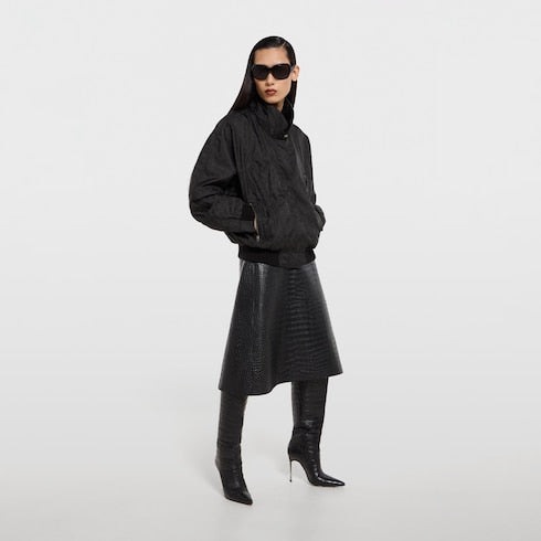 GG nylon zip jacket - black